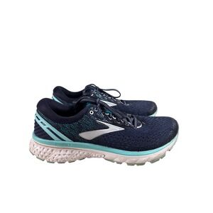 Brooks Ghost 11 Women Running Shoes Navy Teal Size 9.5 Medium B 1202771B493